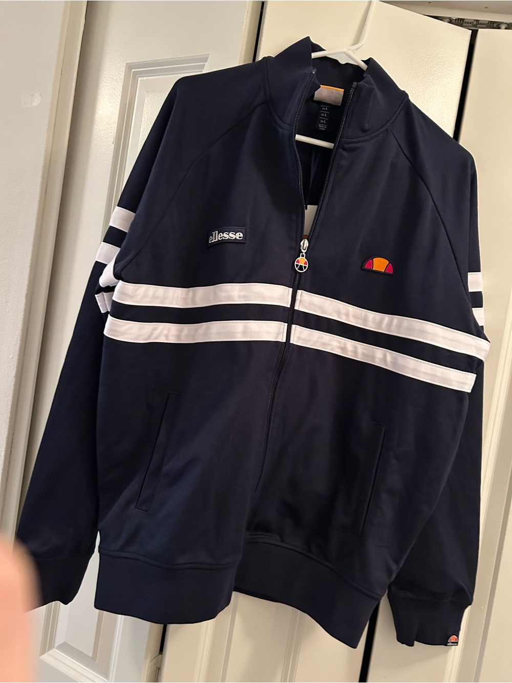 New W/Tags $95 Ellesse Rimini Track Top Men’s LARGE Blue Zip Up Casuals Terrace